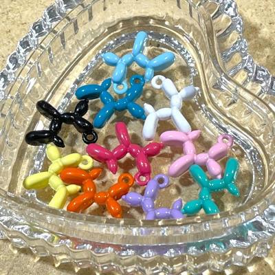 China PVC Key Chain Single Machine Glue Dog Balloon Dog Key Chain DIY Bag Couples Rope Bag Leather Acrylic Soft Balloon Pendant for sale