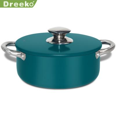 China Sustainable Cookwares Wholesale High Quality Casserole Pressed Aluminum Nonstick Pot for sale