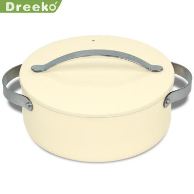 China Sustainable Induction Cookware Kitchen Cassers Pressed Aluminum Nonstick Pot for sale