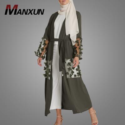 China Islamic Clothing In Dubai Kaftan Newest Dubai Kaftan Africa Kaftan Islamic Clothing Royal Floral Oversized Abaya Open Front Muslim Kimono Abaya Middle East for sale