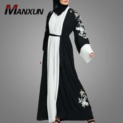 China Islamic Clothing in Dubai Elegant Women Long Sleeve Kimono Maxi Dress Fashion Embroidered Muslim Abaya Cardigan Abaya Islamic Clothing for sale