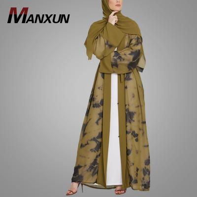 China Elegant Copy Front Open Abaya Islamic Clothing Abaya Fashion Muslim Style Kimono Online Abaya Dubai Wholesale for sale