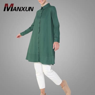 China Hotsale Islamic Clothing Muslim Women Tops Blouse Polyester Middle East High Quality Arabic Clothing Elegant Ladies Long Sleeve Islamic Tunic Online for sale