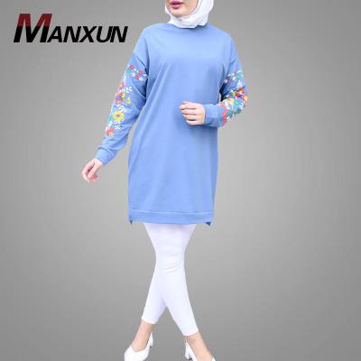 China OEM Clothing Women Simple Style Casual Elegant Muslim Wholesale High Quality Soft Long Sleeve Malaysia Tunic Africa Islamic Clothing Clothing for sale