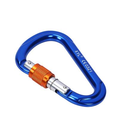 China 25KN Durable Pear Shaped Key Lock Carabiner Lantern Outdoor Sports Rock Climbing Gear for sale