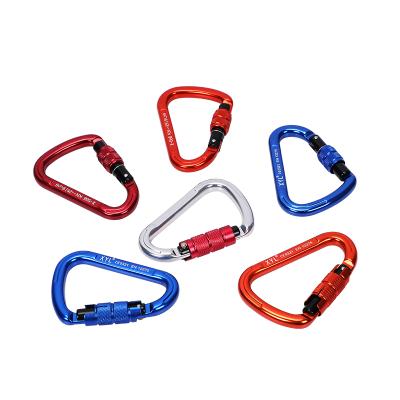 China Light weight hot sale at low price equipment aluminum alloy pear-shaped climbing type D key lock with high quality for sale