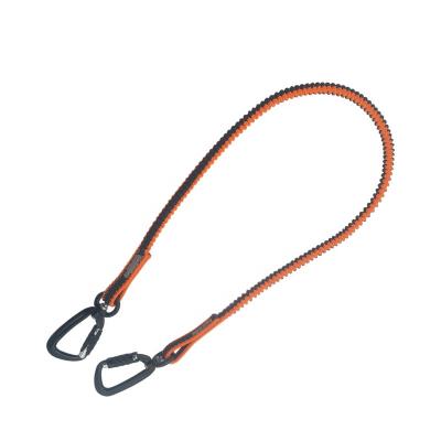 China Double Carabiner Durable Elastic Tool Lanyard Durable Webbing Lanyard for sale