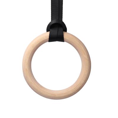 China Hot Selling Bodybuilding Wooden Gym Rings Rings Fitness Gym Equipment Low Prices With High Quality For Gym for sale