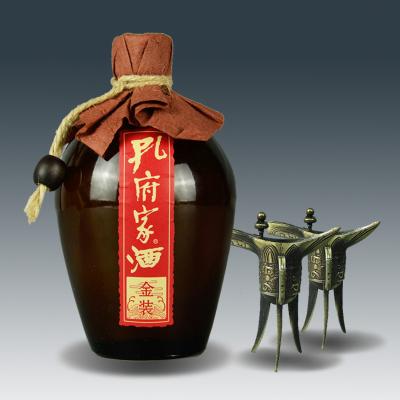 China Chinese Confucius Family Liquor Classics 0.5L 38% Vodka Price 11.5*11.5*19cm/bottle for sale