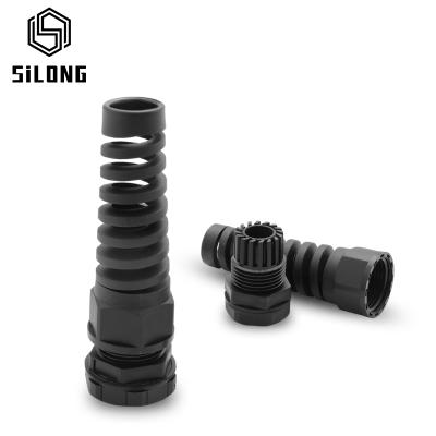 China Anti Bending Nylon Waterproof Nylon Cable Connector Tail Torsion Spring Heavy Duty Waterproof Nylon Cable Gland for sale