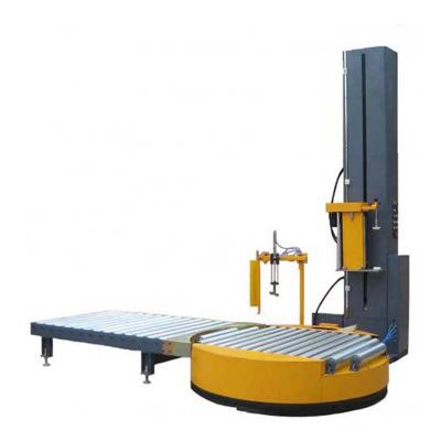 China Fully Automatic Pallet Stretch Machine Hooding Pallet Stretch Machine Automatic Inline Wrapping Film Pallet Wrapping Machine for sale