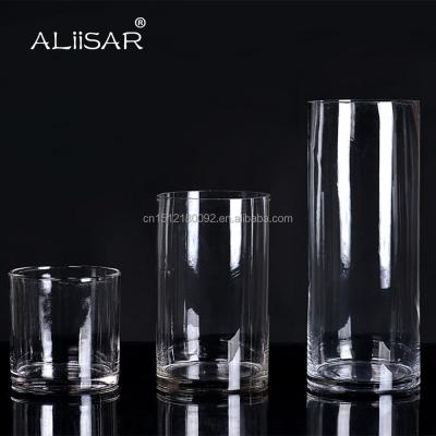 China Weddings Wedding Favors Clear Leaf Freestanding Pillar Candle Holder Wholesale Glass Candle Jars for sale