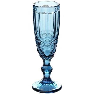 China Viable Engraved Diamond Champagne Wine Glass Flute Glasses Drinking Tumblers for sale