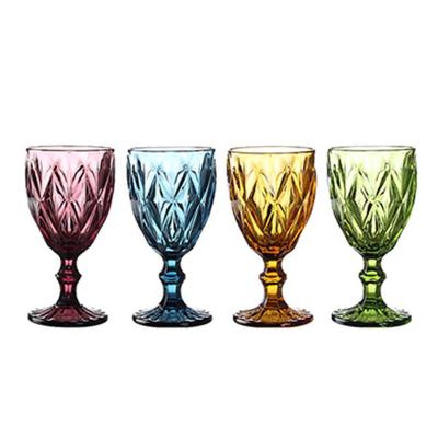 China Best Home Decor Multi Color Multi Selling European Style Wine Cup Highgate Set Of 4 Goblets for sale