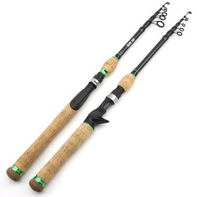 China Carbon Jetshark 1.8m/2.1m/2.4m/2.7m M Action 6-7 Section Spinning/Casting Carbon Telescopic Fishing Rod for sale