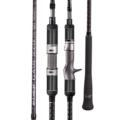 China Carbon Madmouse Game Jigger-662 Jigging Rod 1.98m Jig 60-400g 20kg Power PE3-6 Ocean Spinning Casting Rod Saltwater Rods for sale