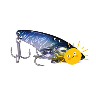 China High Jetshark 5g 7g 10g 14g 35mm 40mm 45mm 50mm 10 colors Metal Strong Treble Hooks 3D Eyes Hard Fishing VIB Lures for sale