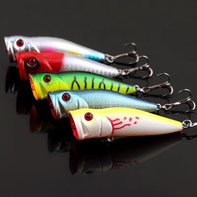 China Hard Plastic Jetshark 7cm/10g 45m-55m Long shot Wholesale 3D Eyes Strong Treble Hooks Bionic fishing bait Popper Lures for sale