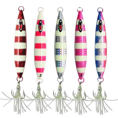 China Metal Jetshark 60g-250g 6 Colors Luminous Double-Sided Iron Plate Lure for sale