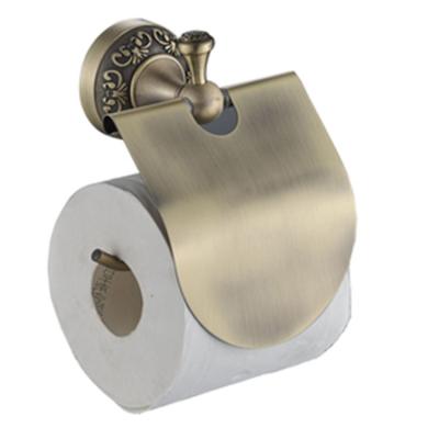 China Contemporary Bathroom Accessories Zinc Alloy Bronze Wall Mounted Tissue Toilet Paper Holder Tissue Holder for sale