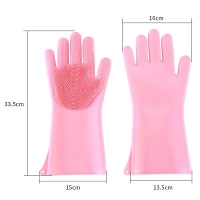 China Eco - Friendly Silicone Cleaning Brush Scrubber Gloves for sale