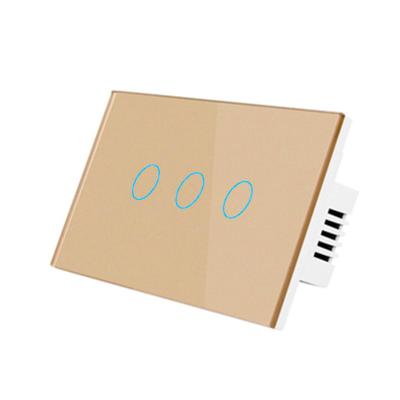 China 1/2/3/4 Eu Tuya 3 Band Wifi Wall Light Tuya No Neutral Zigbee Push Smart Switch for sale