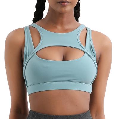 China Fitness Gym Yoga Sleep Bra Sports Bra Anti-sweat Breathable Adjustable-Straps Yoga Sport Shorts Shockproof Padded Running Bra for sale