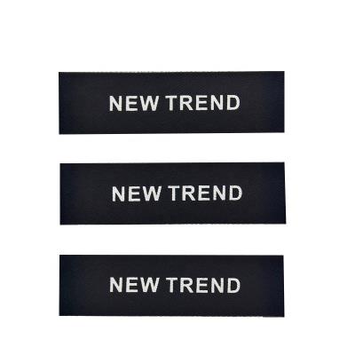 China Washable Customized High Quality Woven Garment Logos Labels Apparel Private Label Custom Printing Neck Label for sale