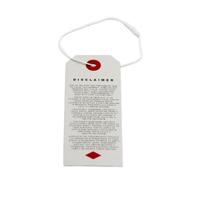 China Recyled factory supply rectangle shape printing swing recyclable debossed tag for garment hang tags for sale