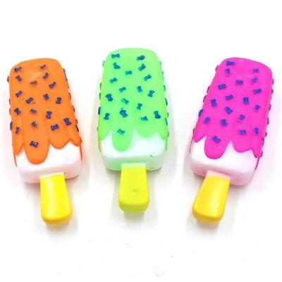 China Wholesale Dogs Manufacturer Pink Green Orange Ice Cream Shape Dog Vinyl Toys for sale