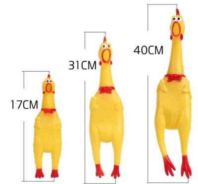 China Dogs& Cats Wholesale Funny Screaming Pet Toy Gift Dog Toy Cheap Squeeze Shrilling Chicken for sale