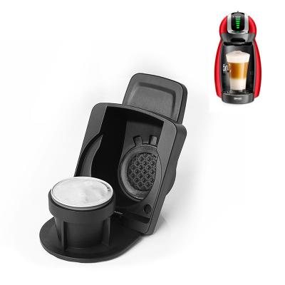 China Reusable Stocked Coffee Capsules Adapter Compatible with Dolce Enthusiasm to Nespresso for sale