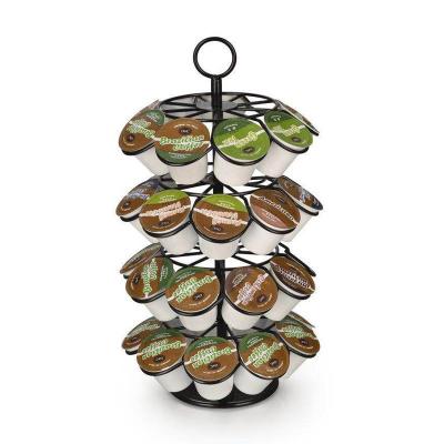 China Black 36Pcs Rotatable Christmas Tree Coffee Capsule Holder Stocked Fit For K-CUP Dolce Enthusiasm for sale