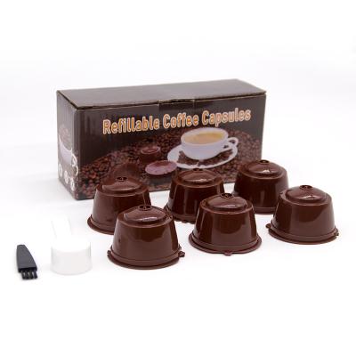 China 6PCS Stocked Refillable Coffee Capsule For DOLCE ENTHUSIASM Coffee Cup Reusable Coffee Filter Pods for sale