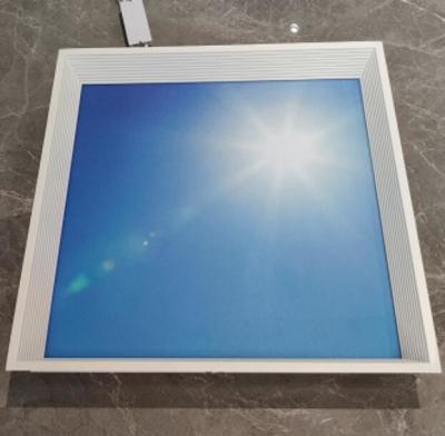 Cina Luce lucida nuvole del cielo blu incassate 600x600mm pannello di soffitto a led decorativo luce,pannello a led a piastra decorativa in vendita