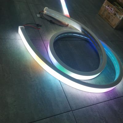 China 40x25mm flat rgb rgbw silicone rope strip chase tube light Soft Neon Neo Hose Led Tape For building decoration for sale