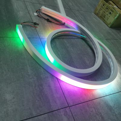 China Topsung Lighting 24v Led Neon Strips Strips Flexible rgb rgbw silicone rope strip chase tube light 50x25mm for sale