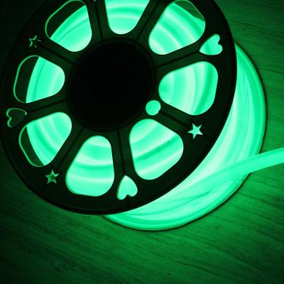 China 360 graus Neon flex LED redondo Tubo de neon LED 16mm corda verde 24v à venda