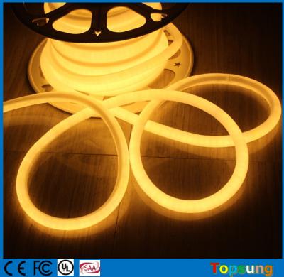 China 120LED/M LED neon luz de corda 360 graus 16mm mini PVC neon flex branco quente DC12V à venda