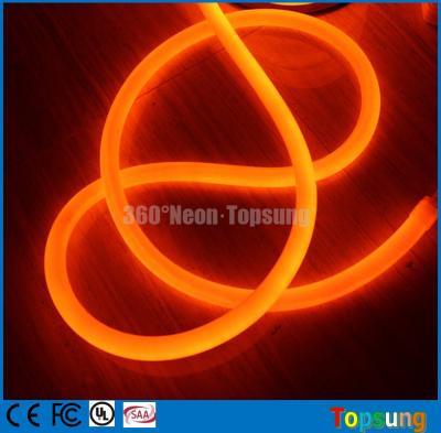 China Corda de neon LED de 110V de diâmetro de 16 mm 360 graus neon redondo flex IP67 iluminação de decoração exterior laranja à venda