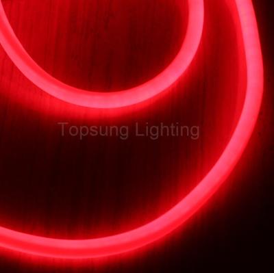 China 360 led round rope light 120v neon light 25mm pvc hose flex neon replacement red color for sale