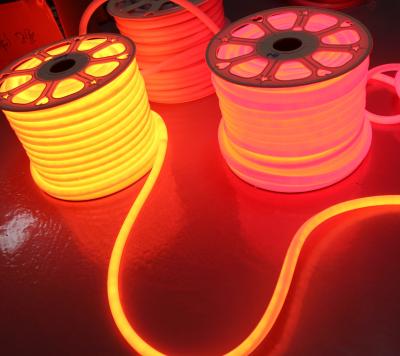 China 16mm Ip67 Flexible Strip orange Round 24v 360 Degree Led Neon Flex for sale