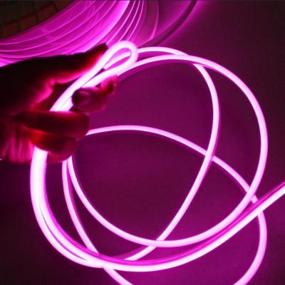 China Flexible Neon-LED-Leuchte Glow EL Wire String Strip 5mm lila Neonstreifen Beleuchtung zu verkaufen