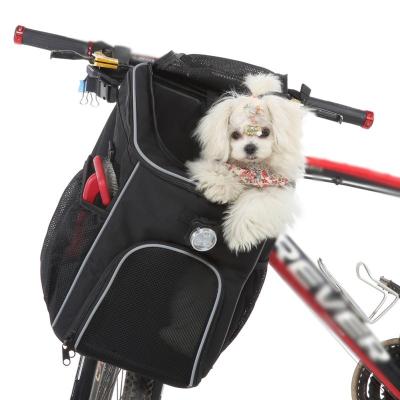 China Viable Foldable Expandable Soft Side Bike Carrier Dog Carrier Supplier Certificate Backpack Bicycle Pet Carrier for sale