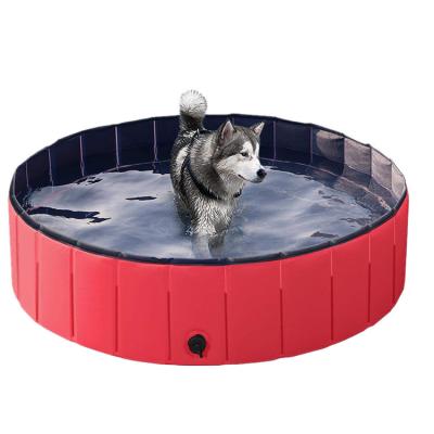 China Sustainable Collapsible Dog Pet Bath PVC Pools Collapsible Collapsible Dog Pet Pool Bathing Tub Paddling Pool For Dogs Cats And Kids for sale