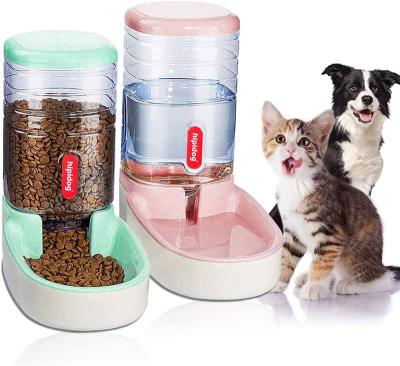 China Luxury Automatic Dog Cat Food Water Dispenser Bottle Bowl Smart Automatic Pet Feeder for sale