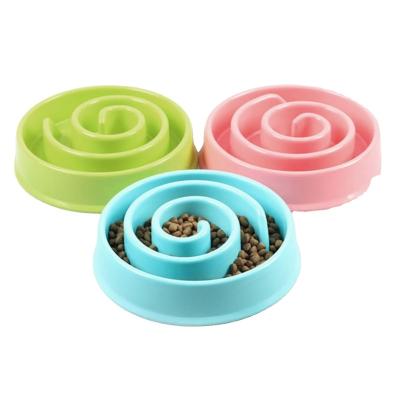 China Fun Maze Pet Slow Feeder Anti Clogging Plastic Sustainable Feeder Prevent Bloating Feeding Plastic Dog Pet Food Bowl for sale