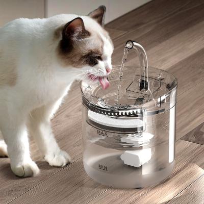 China Small Cat And Dog Automatic Sensor Drinking Station With Transparent Faucet Water Purifier Filter Pet Feeder for sale