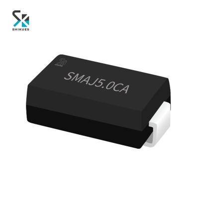 China SHIKUES Power Supply Bipolar Outdoor Mount TV Voltage Transient SMAJ5.0CA 5V 10mA 400W SMA Transient Suppressor for sale