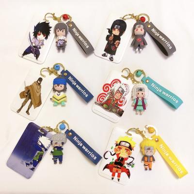 China Promotional Cute Ultimate Soft Rubber Silicone PVC 3d Card Holder Narutos Ninja Cartoon Anime 3d Key Chain for sale